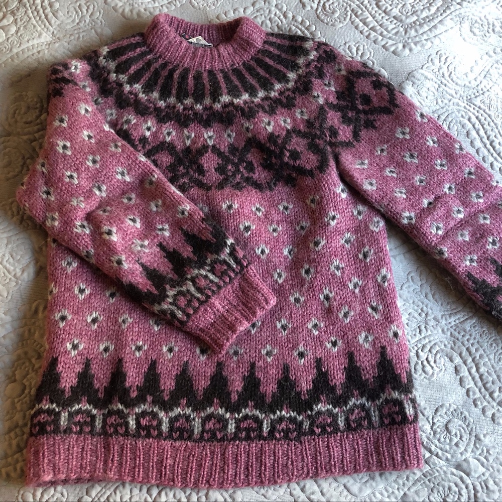 True Vintage Icelandic Ski Sweater Handmade